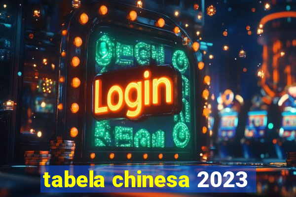 tabela chinesa 2023